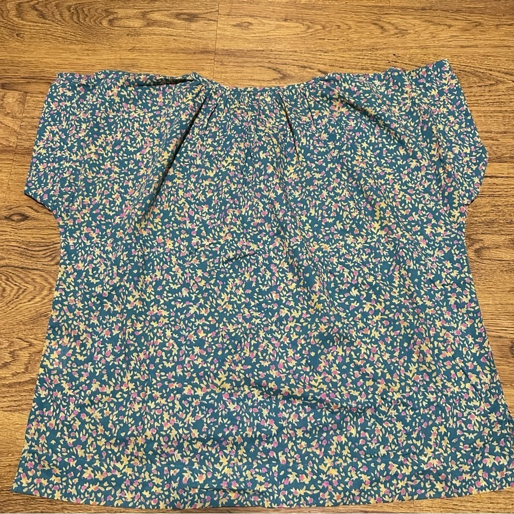 Mirth multicolor pajama top shirt light weight cotton size small short sleeve - Picture 5 of 8